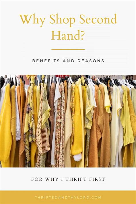 Benefits of Shopping Second Hand | Why I Thrift First, Buy New Second ...