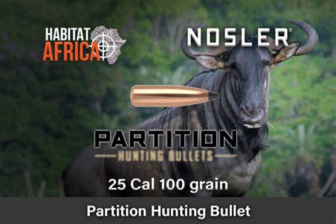 Nosler Partition 25 Cal 100gr Bullets 50pts - Habitat Africa | Gun Shop