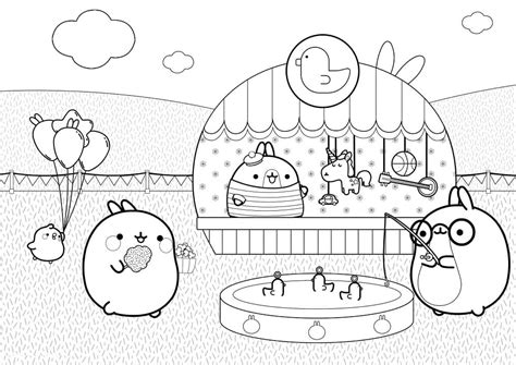 Molang with Friends Coloring Page - Free Printable Coloring Pages for Kids