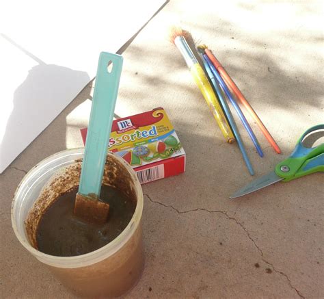 MUD painting - A Mom With A Lesson Plan