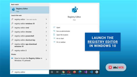 How To Access The Registry Editor In Windows 10 | Yehi Web