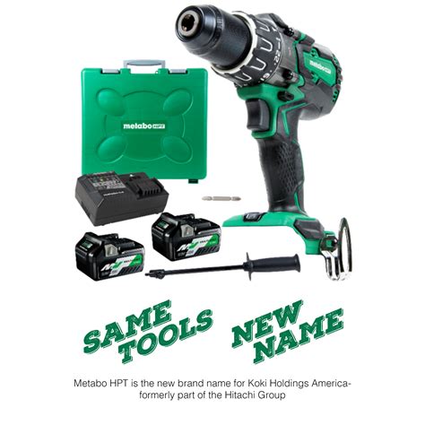 18V Cordless Drill Kit with 2 Batteries and Charger | Metabo HPT DS18DBFL2E