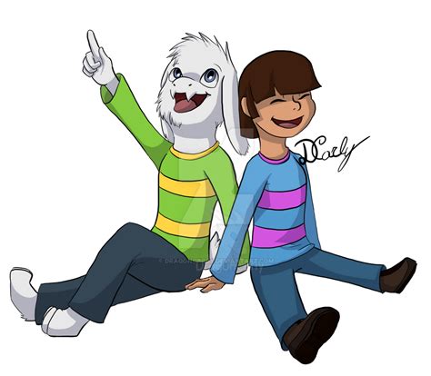 Asriel And Frisk by DragonCarly on DeviantArt