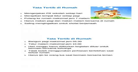 Tata Tertib Di Rumah