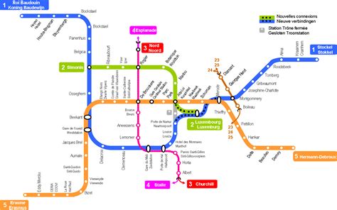 Plan de métro de la ville de Bruxelles