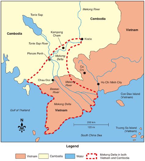 Mekong River Delta Map