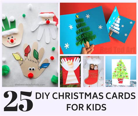 30 Simple Christmas cards kids can make - Crafts By Ria