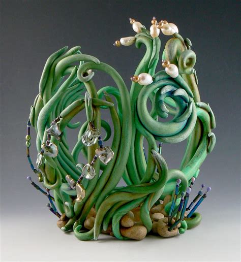 "World of Swirl" This piece was created around a glass vessel that was ...