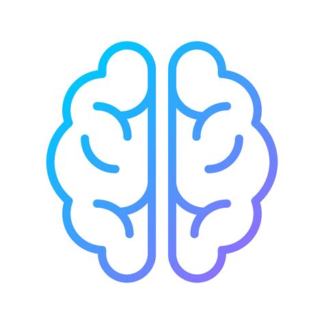 Human brain pixel perfect gradient linear vector icon. Central nervous system. Memory and ...