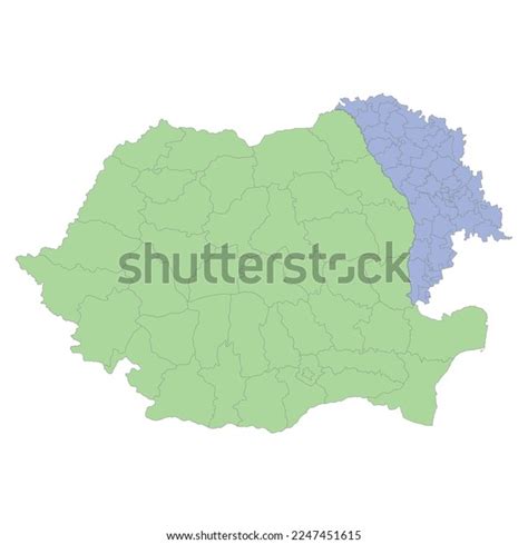 High Quality Political Map Romania Moldova Stock Vector (Royalty Free ...