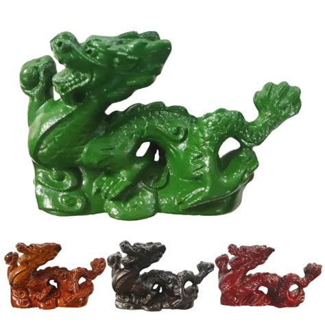 CHINESE DRAGON STATUE 2024 Chinese Zodiac Wood Dragon Figurine Mini Wood $10.82 - PicClick