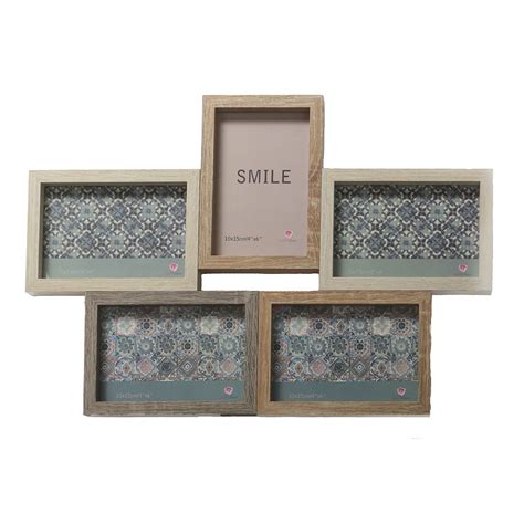 Wood Puzzle Collage Frame - 5 Openings-FC-82391 - Famous Favors