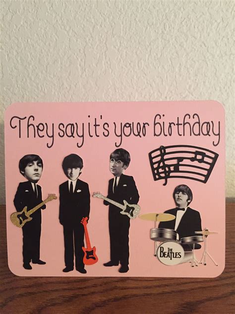 Pin by Alexandra Welch on Crafts | Happy birthday beatles, Beatles birthday, Beatles lyrics