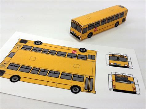 Bus Papercraft Template - 48+ Koleksi Gambar