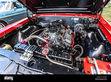 Old Pontiac GTO car engine Stock Photo - Alamy