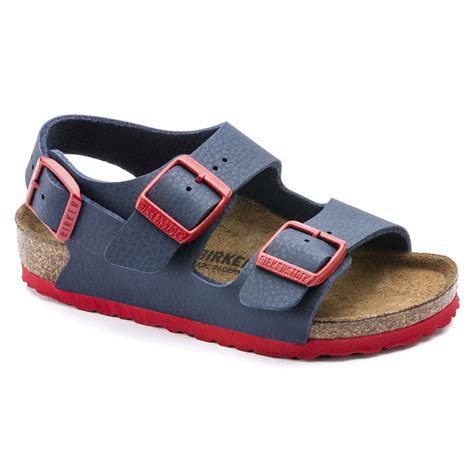 BIRKENSTOCK Milano Kids Sandals - Desert Soil Blue Red