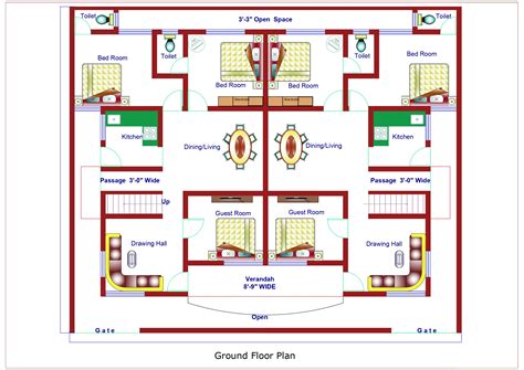 Modern single floor house plan in india- 3000 sqft | Nuvo Nirmaan