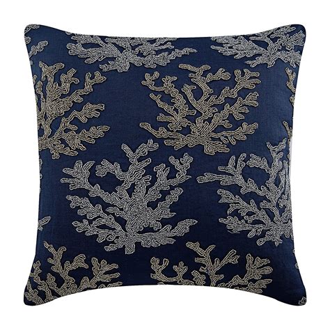 Decorative Navy Blue Cushions 16x16 Cotton Linen - Etsy