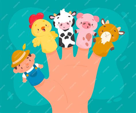 Free Vector | Collection of cute finger puppets for children