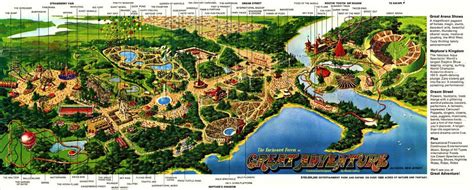 Theme Park Brochures Great Adventure Map 1975 - Theme Park Brochures