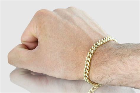 7mm Miami Cuban Gold Bracelet | Uverly