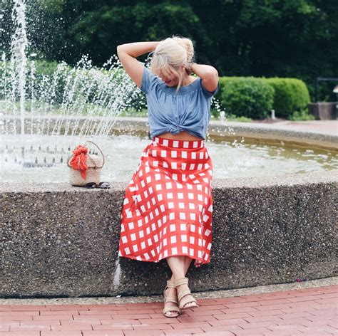 RED CHECKERED SKIRT | Glitz a beautiful life