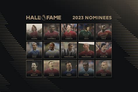 Premier League 2023 Hall of Fame nominees