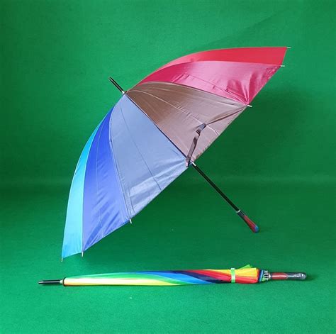 2 Fold H124 29 Inch Stick Manual Open Rainbow Umbrella at Rs 200/piece in Pune