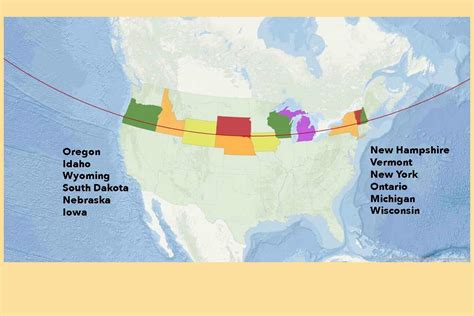 Where is the 43rd parallel in the United States?