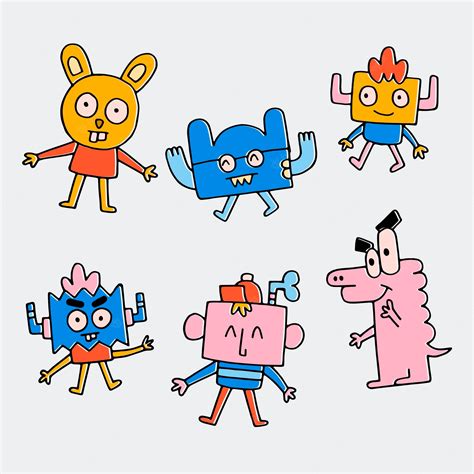 Premium Vector | Assorted imaginary creature set