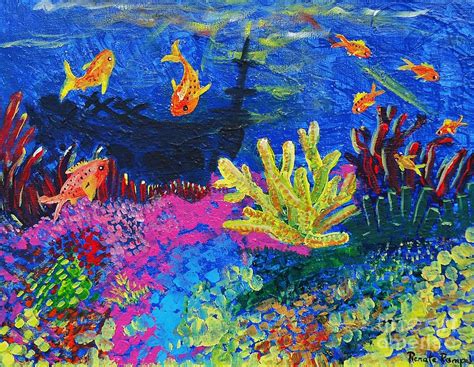 Coral Garden Painting by Renate Pampel - Pixels