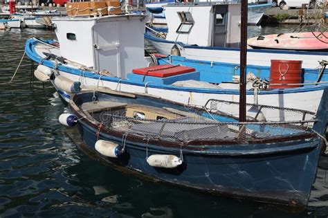 Fishing Boats in the Village of Cetara, Amalfi Coast, Italy Stock Photo ...