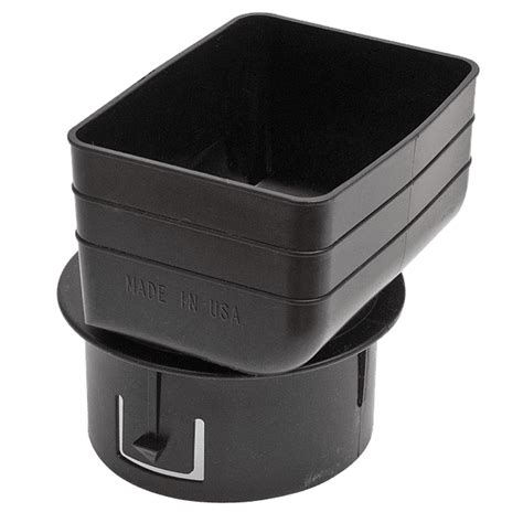 3x4x4 Universal Downspout to Drain Pipe Adapter, Black - Walmart.com - Walmart.com