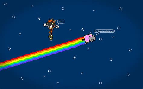 Nyan Cat VS. Mongster Wallpaper XD by DarkMongster on DeviantArt