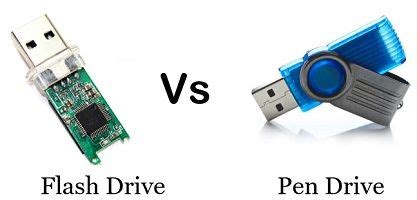 Differences Between Flash Drive and Pen Drive: (Comparison Chart ...