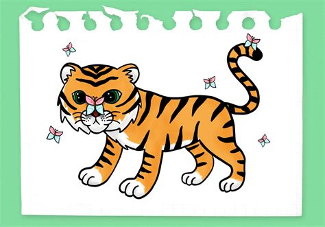 How to Draw a Tiger in 4 Easy Steps | Design Bundles