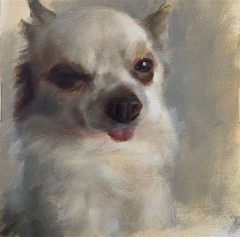 Chihuahua Painting by SarahHallidayArt | Dog art, Dog paintings, Painting