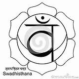 Coloring Svadhishthana Indian Of Chakra Vector Illustration  sketch template