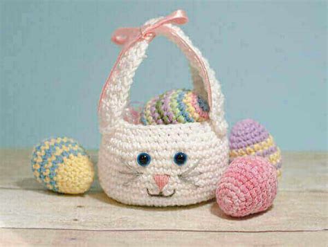 Easter Bunny Basket Crochet Pattern | Petals to Picots