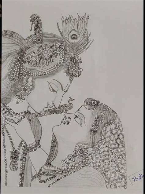 Radha Krishna Drawing Janmashtami Special How To Draw Radha Krishna ...