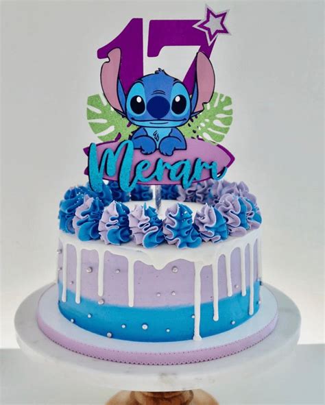 Stitch With Flowers From Lilo And Stitch Edible Cake Topper Image ...