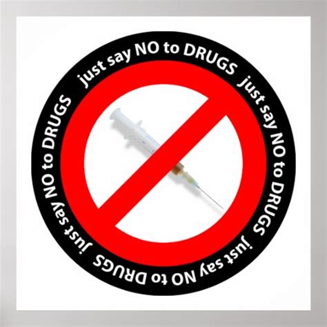 Just say no to drugs poster | Zazzle