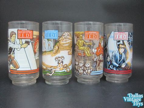 1983 Burger King Star Wars ROTJ Glasses Set of Four (1A)