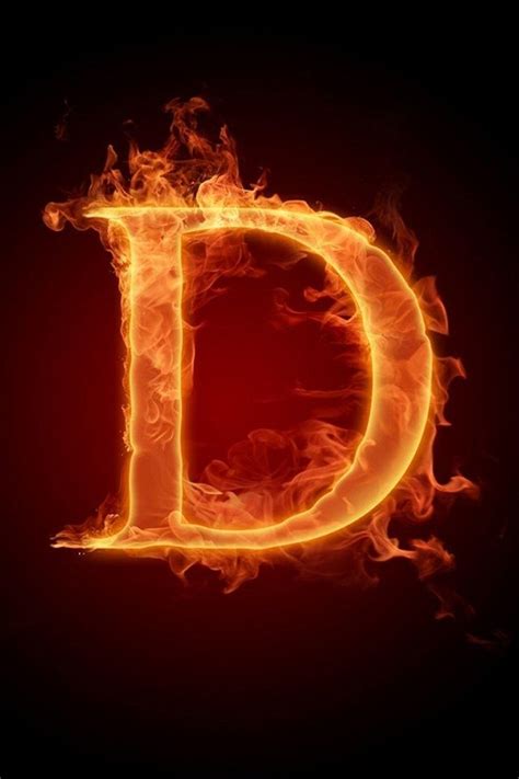 D on fire | Fire font, Alphabet photos, Alphabet pictures