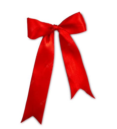 Premium Photo | Red ribbon bow isolated on white background clipping path