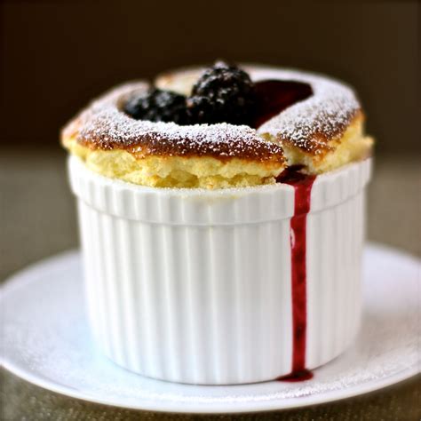 meyer lemons: lemon soufflé with blackberry sauce | daisy's world