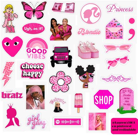 glitter pink stickers in 2020 stickers packs cute - pink peachy stickers iphone case stickers ...