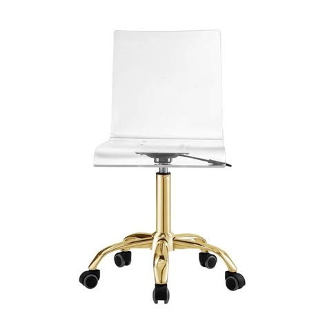 Caspian Gold Contemporary Adjustable Height Swivel Task Chair