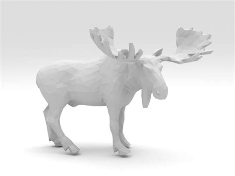 Bull Moose Low Poly 3d model Autodesk FBX,Blender files free download - CadNav