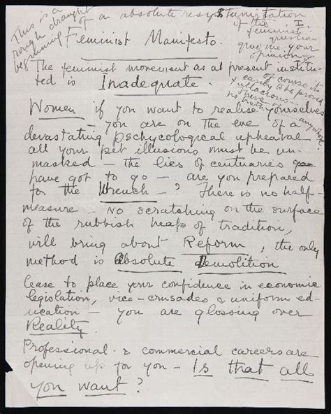 "Feminist Manifesto," holograph manuscript, corrected - Yale University ...